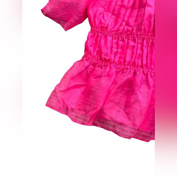 LES RÊVERIES Shirred Silk-Organza Top - Picture 4 of 10